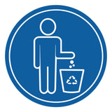 Signs ByLITA Circle Please Recycle Graphic Door or Wall Sign | Easy Installation | Durable Construction | Promote Health And Safety | Caution Warning Sign for Home, Business and Office Spaces