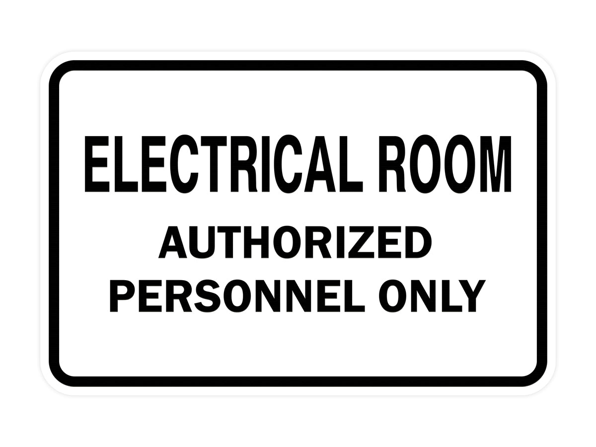 Signs ByLITA Classic Framed ELECTRICAL ROOM AUTHORIZED PERSONNEL ONLY Sign