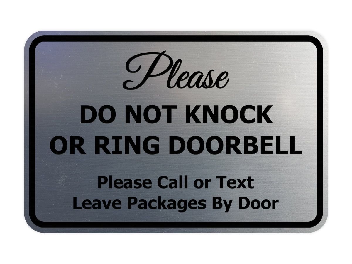 Signs ByLITA Classic Framed DO NOT KNOCK OR RING DOORBELL