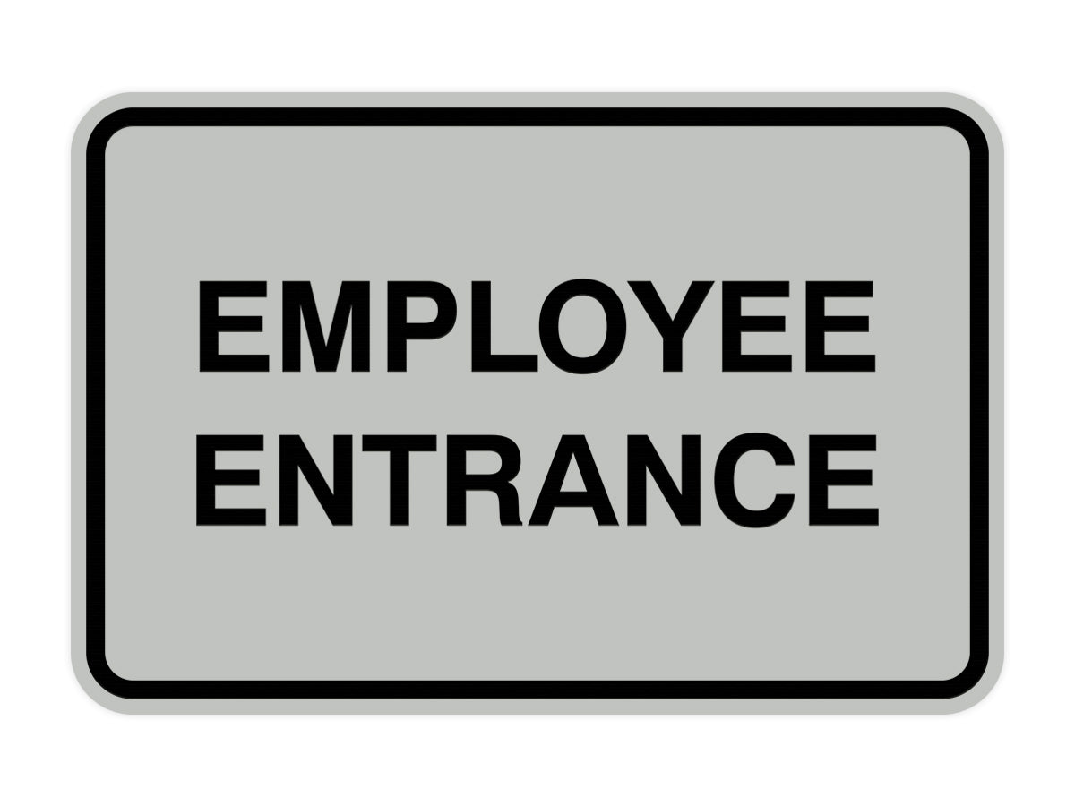 Signs ByLITA Classic Framed Employee Entrance Sign