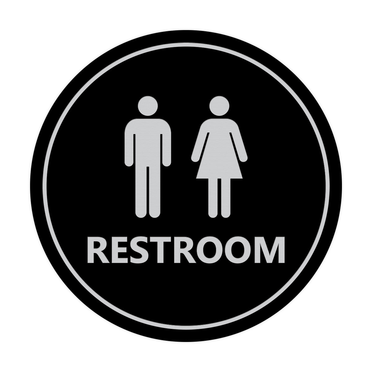 Signs ByLITA Circle Unisex Restroom Sign