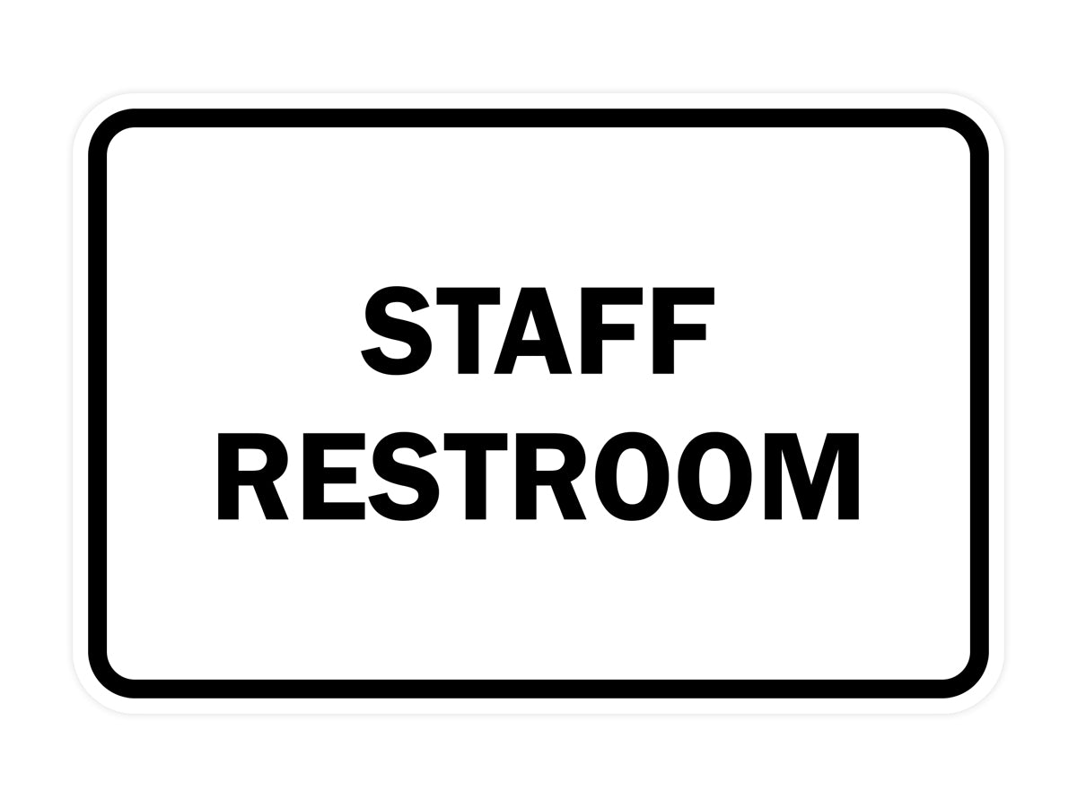 Signs ByLITA Classic Framed Staff Restroom Sign