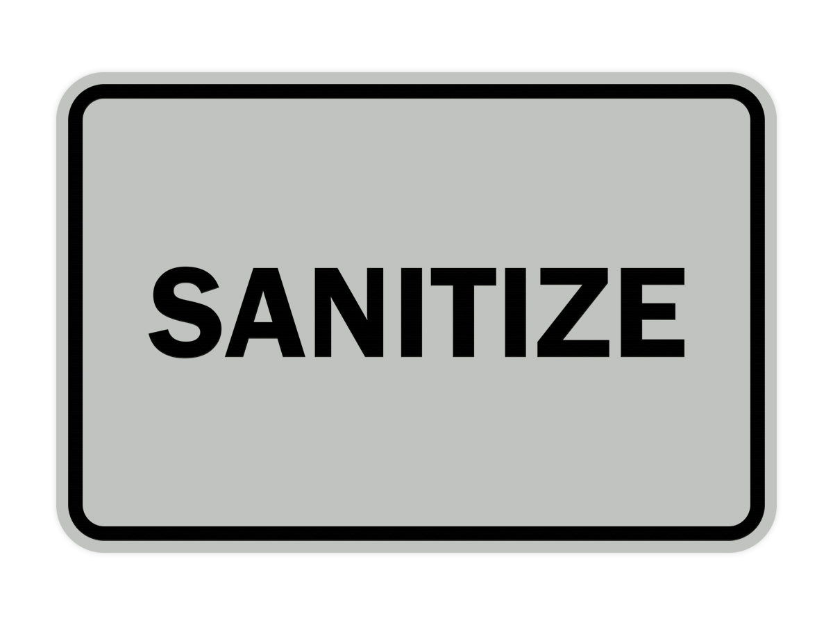 Signs ByLITA Classic Framed Sanitize Sign