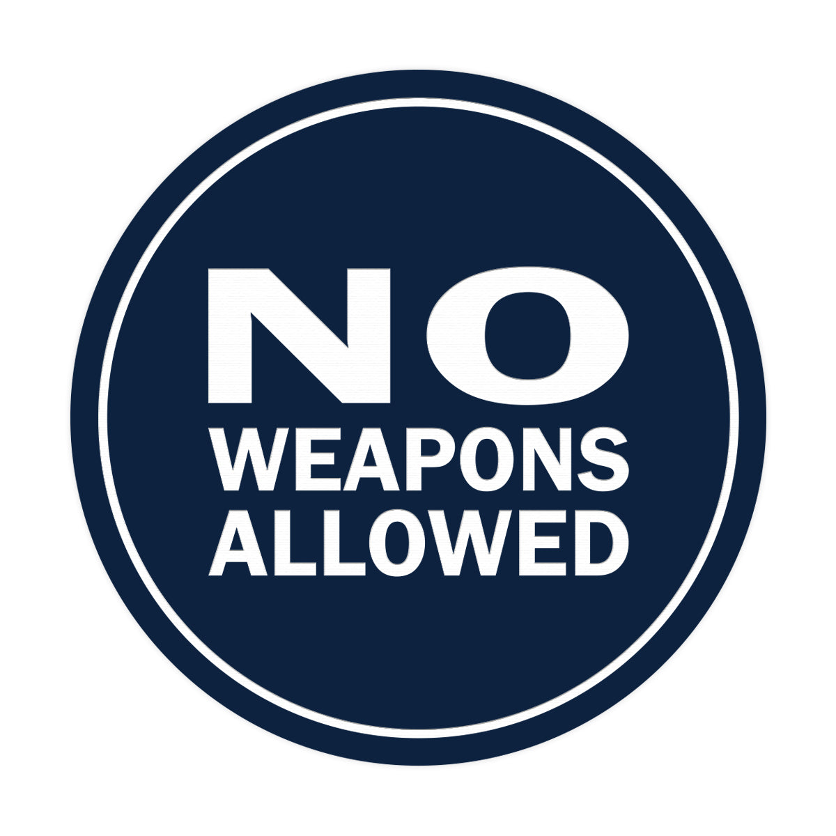Signs ByLITA Circle No Weapons Allowed Sign
