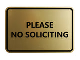 Signs ByLITA Classic Framed Please No Soliciting Sign