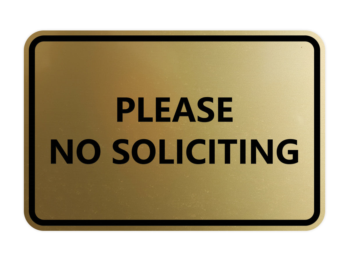 Signs ByLITA Classic Framed Please No Soliciting Sign