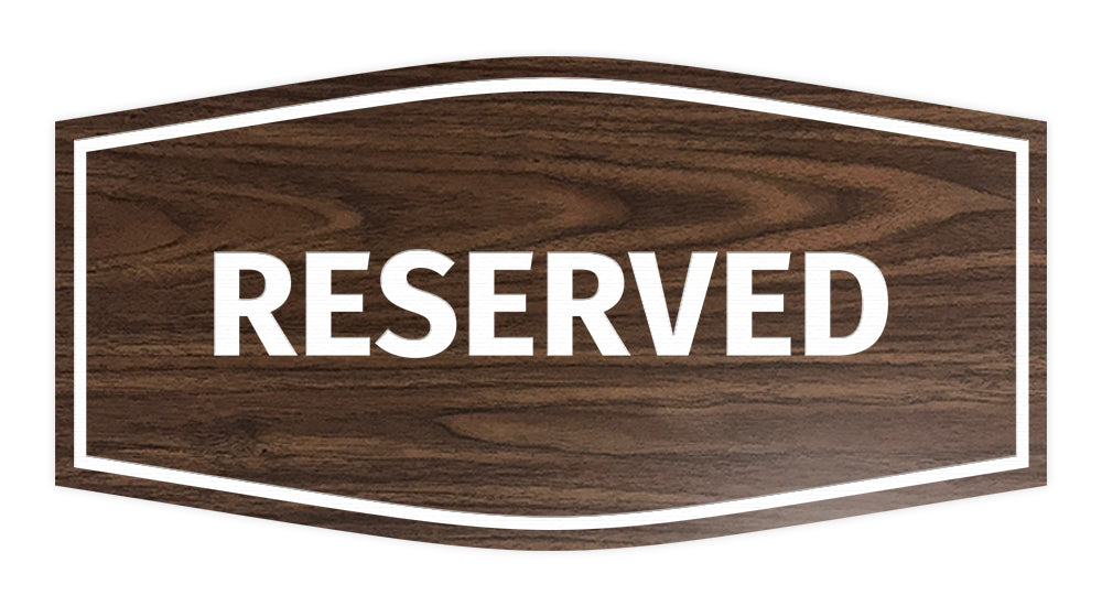 Signs ByLITA Fancy Reserved Sign with Adhesive Tape, Mounts On Any Surface, Weather Resistant, Indoor/Outdoor Use