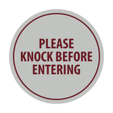 Signs ByLITA Circle Please Knock Before Entering Sign