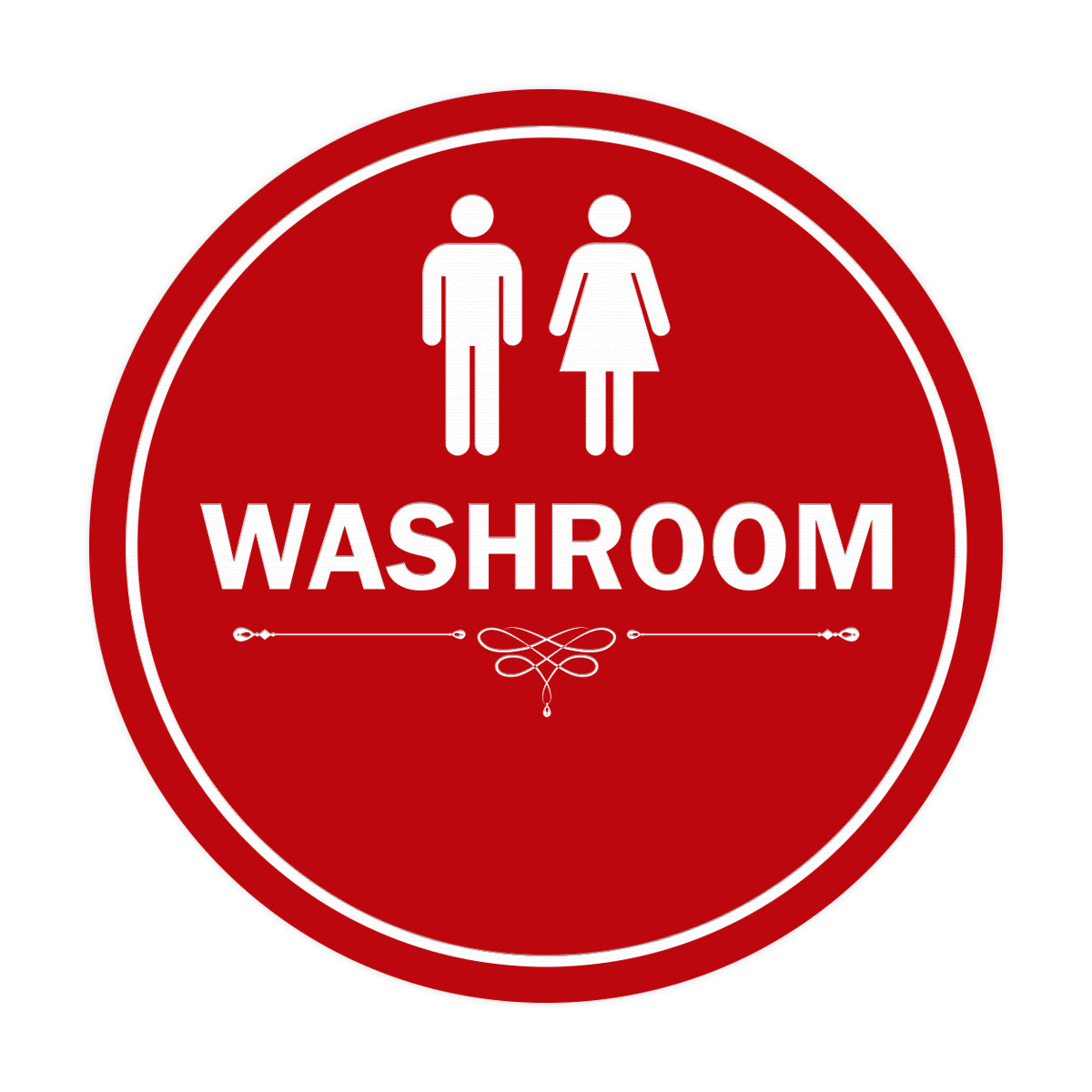 Signs ByLITA Circle Washroom Sign