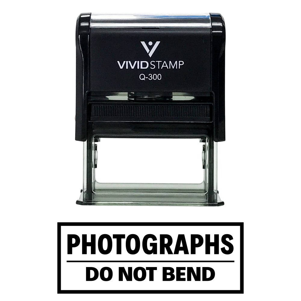 Photographs Do Not Bend Self Inking Rubber Stamp