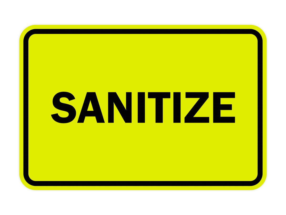 Signs ByLITA Classic Framed Sanitize Sign