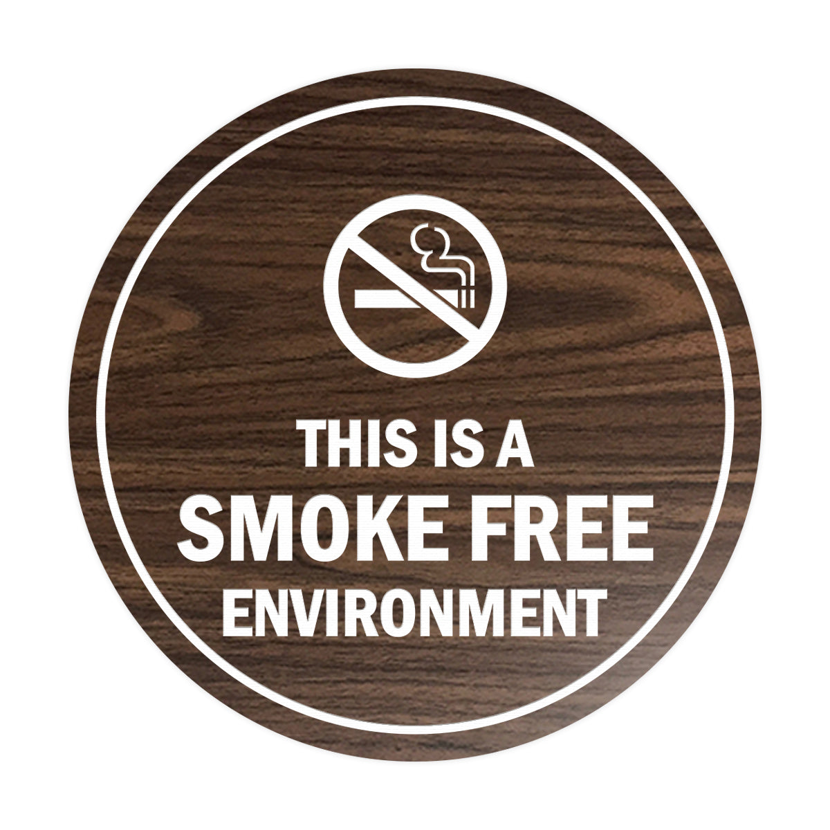 Signs ByLITA Circle This Is A Smoke Free Environment Sign