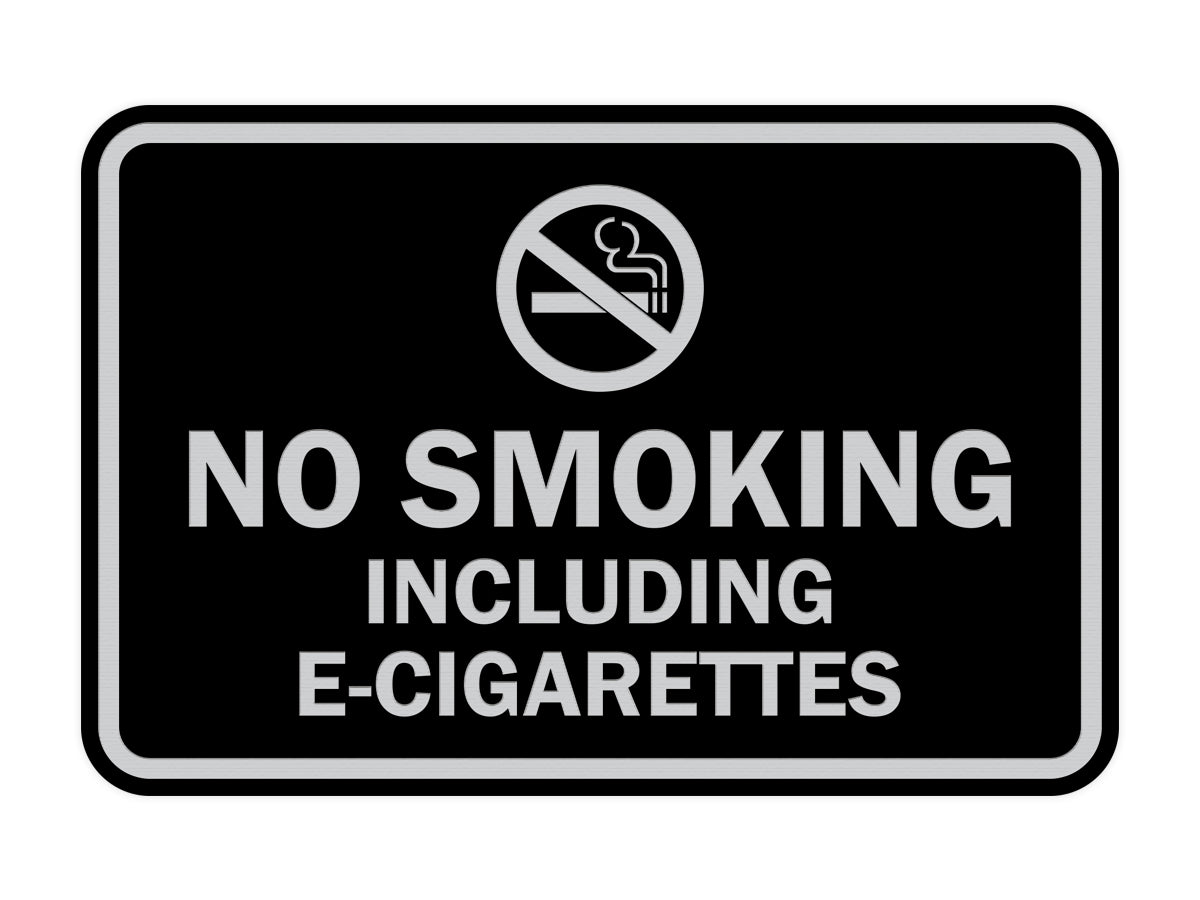 Signs ByLITA Classic Framed No Smoking Including E-Cigarettes Sign