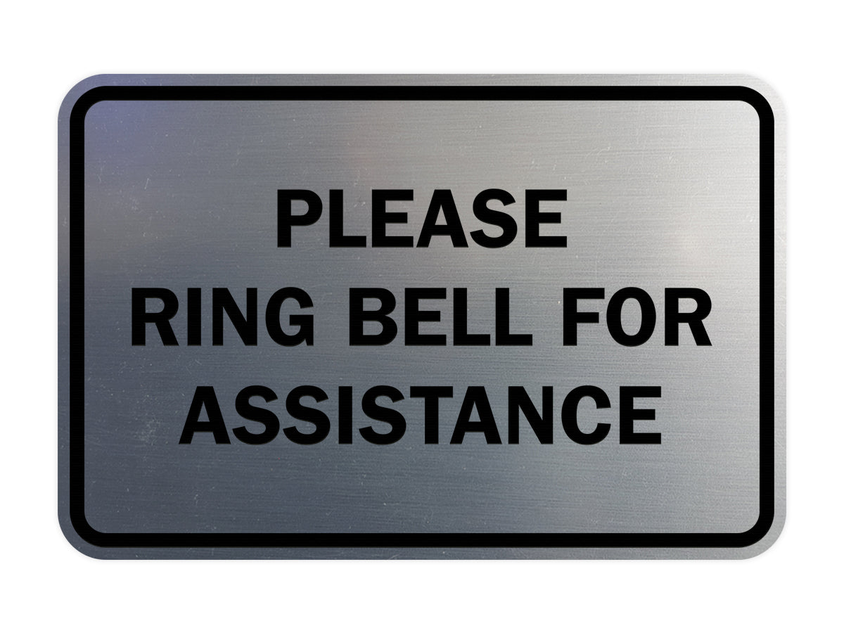 Signs ByLITA Classic Framed Please Ring Bell For Assistance Sign