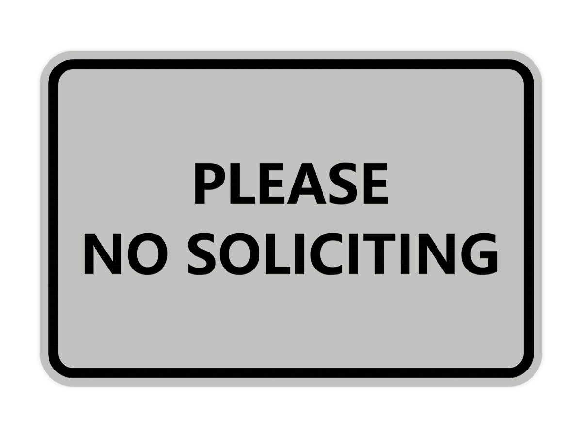 Signs ByLITA Classic Framed Please No Soliciting Sign