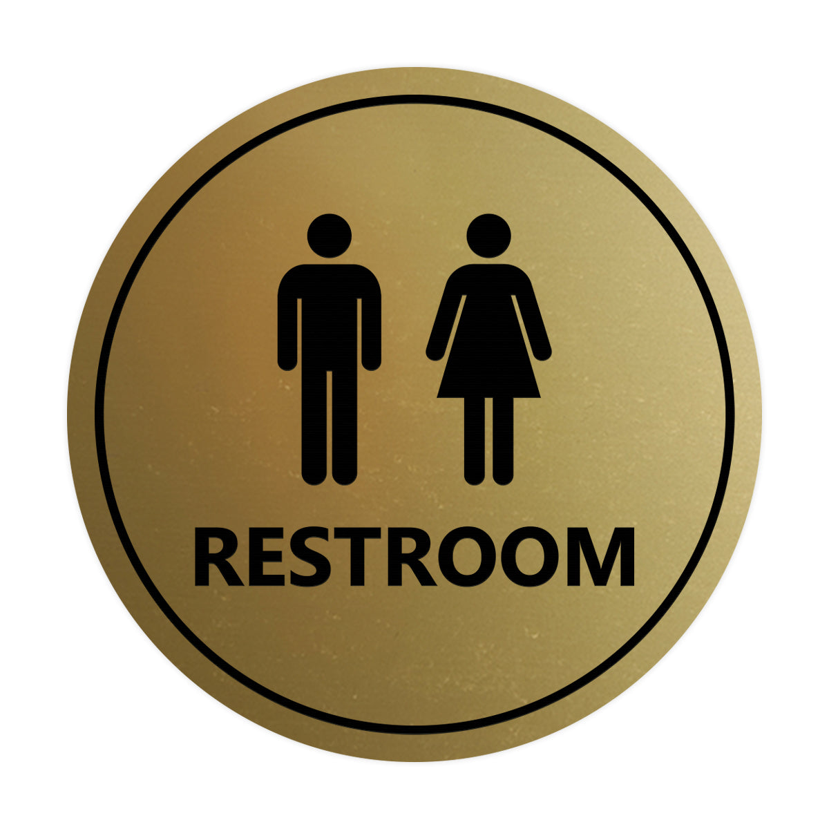 Signs ByLITA Circle Unisex Restroom Sign