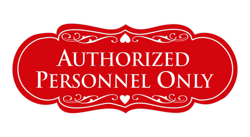 Signs ByLITA Designer Authorized Personnel Only Sign