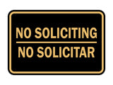 Signs ByLITA Classic Framed No Soliciting No Solicitar Sign