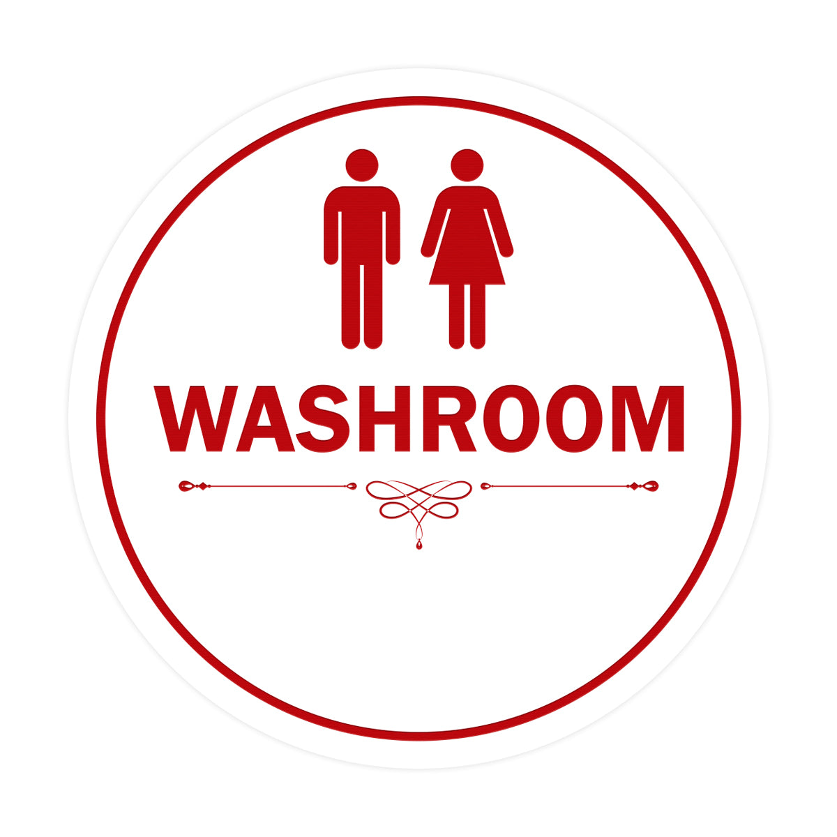 Signs ByLITA Circle Washroom Sign