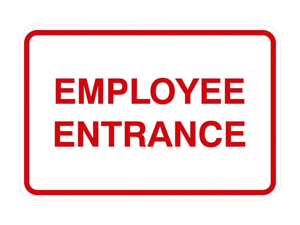 Signs ByLITA Classic Framed Employee Entrance Sign