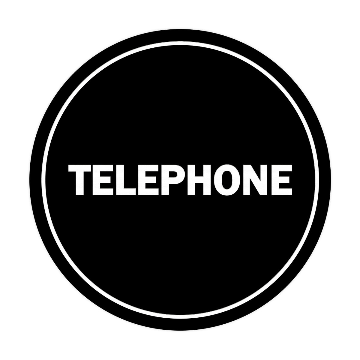 Signs ByLITA Circle Telephone Sign