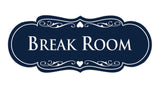Signs ByLITA Designer Break Room Sign