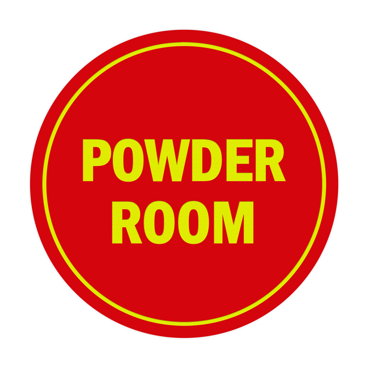 Signs ByLITA Circle Powder Room Sign
