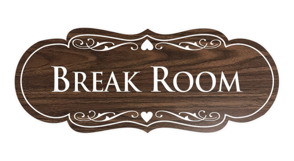 Signs ByLITA Designer Break Room Sign