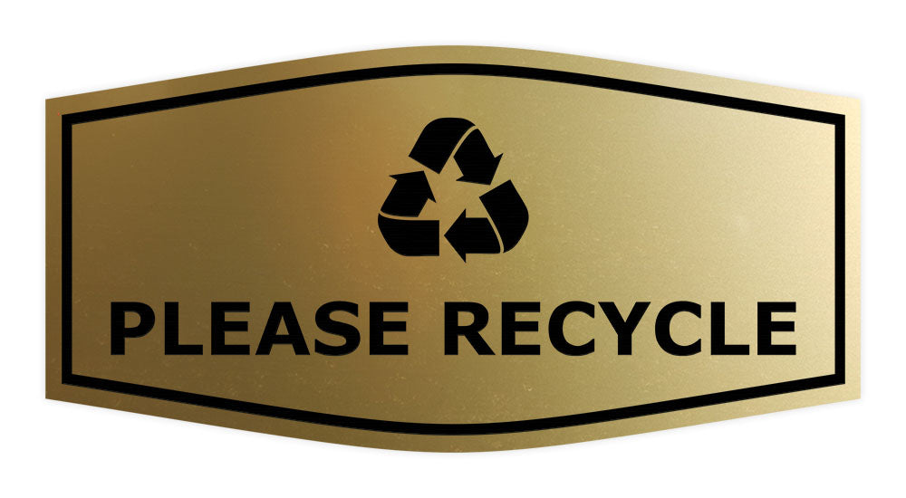 Fancy Please Recycle Wall or Door Sign