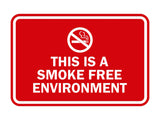 Signs ByLITA Classic Framed This Is A Smoke Free Environment Sign