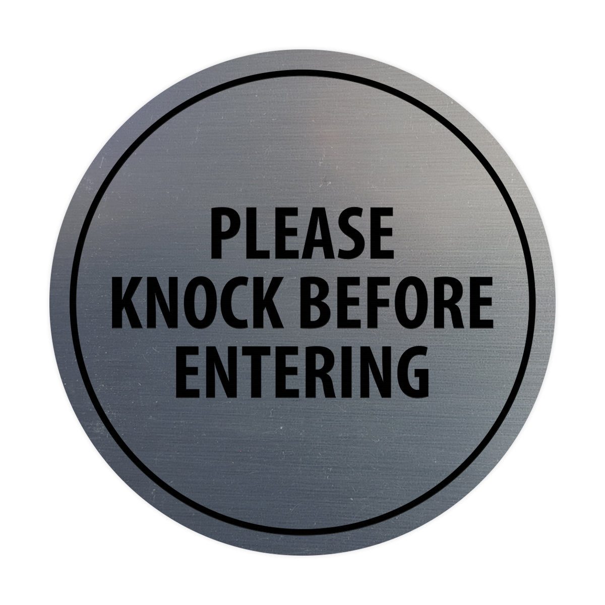 Signs ByLITA Circle Please Knock Before Entering Sign