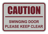 Signs ByLITA Classic Framed Caution Swinging Door Please Keep Clear Sign