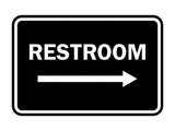 Signs ByLITA Classic Framed Restroom Directional Right Arrow