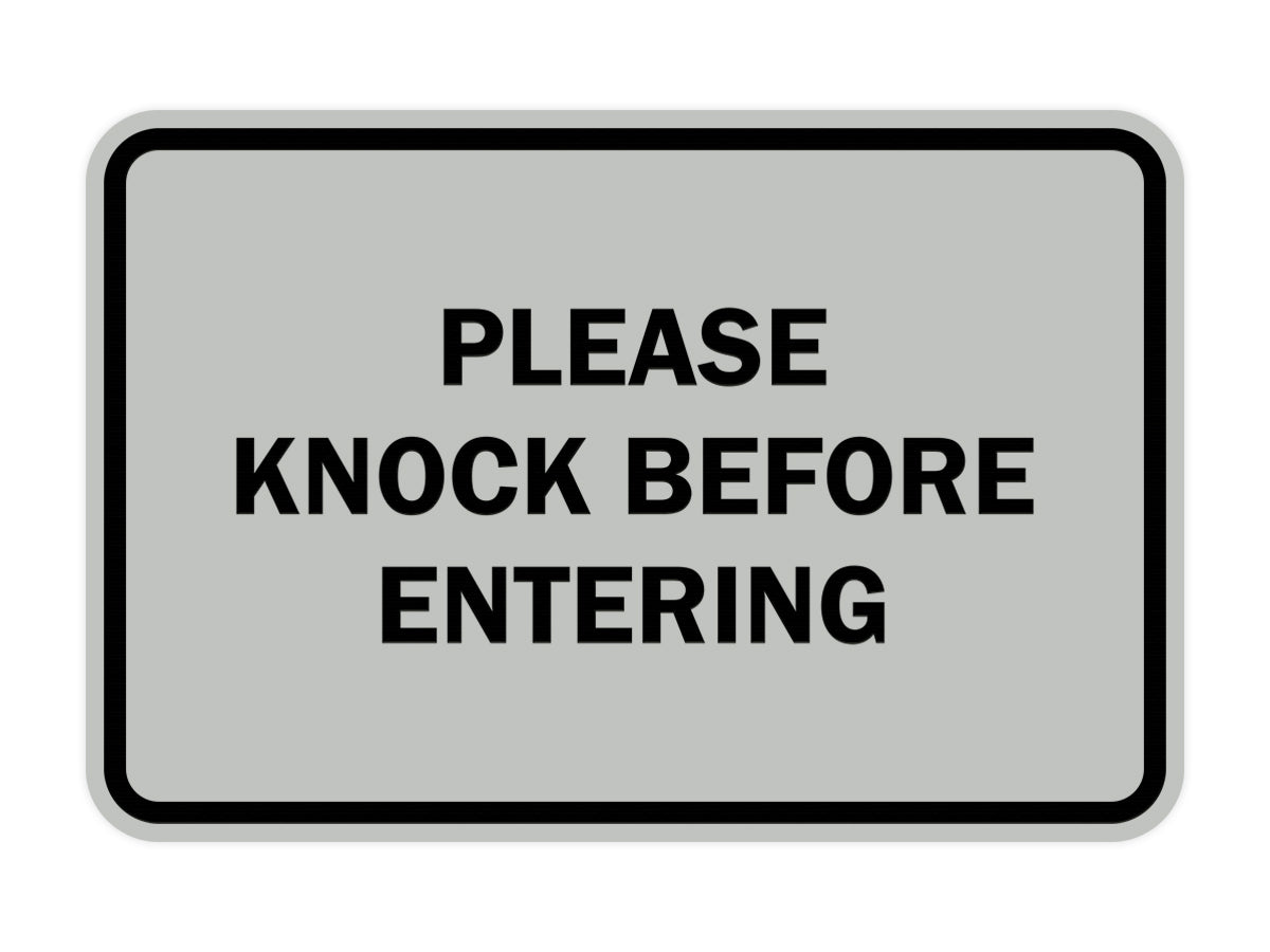Signs ByLITA Classic Framed Please Knock Before Entering
