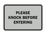 Signs ByLITA Classic Framed Please Knock Before Entering