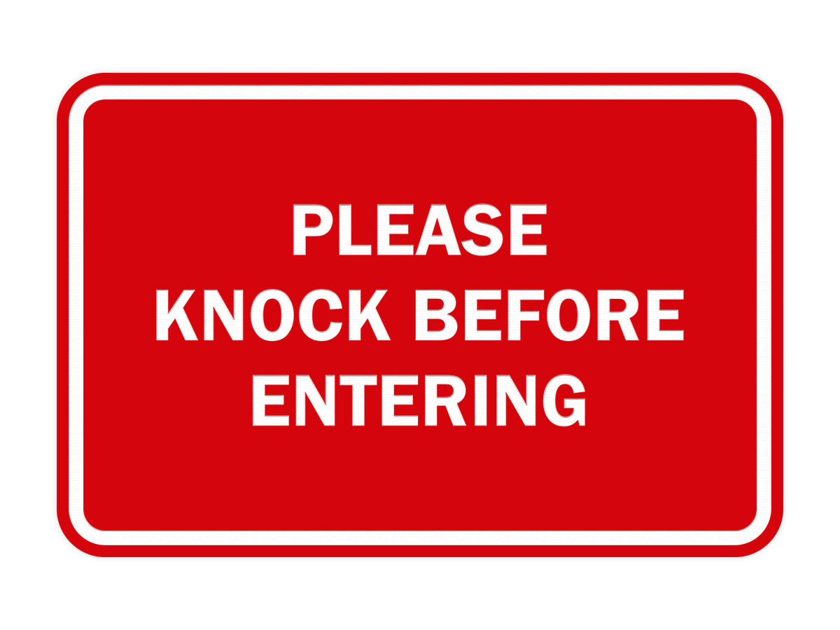 Signs ByLITA Classic Framed Please Knock Before Entering
