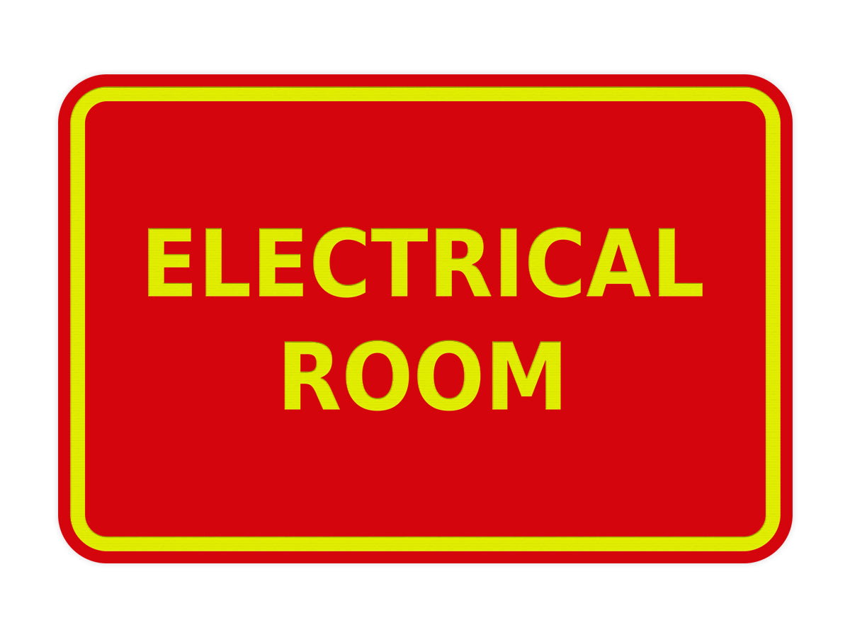 Signs ByLITA Classic Framed Electrical Room