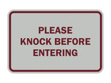 Signs ByLITA Classic Framed Please Knock Before Entering