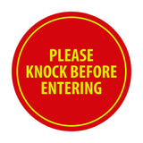 Signs ByLITA Circle Please Knock Before Entering Sign