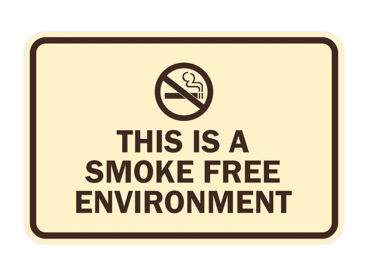 Signs ByLITA Classic Framed This Is A Smoke Free Environment Sign