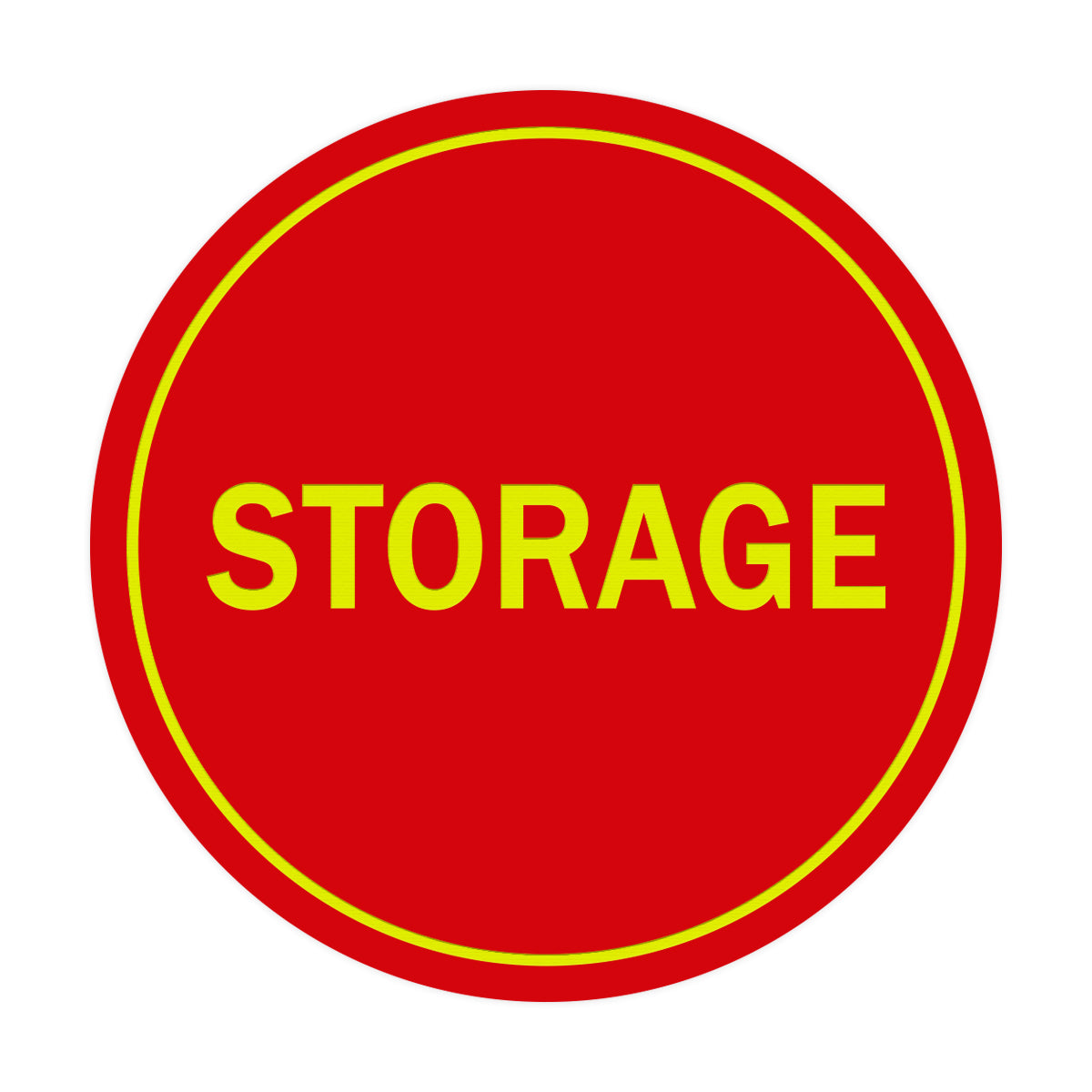 Red / Yellow Signs ByLITA Circle Storage Sign