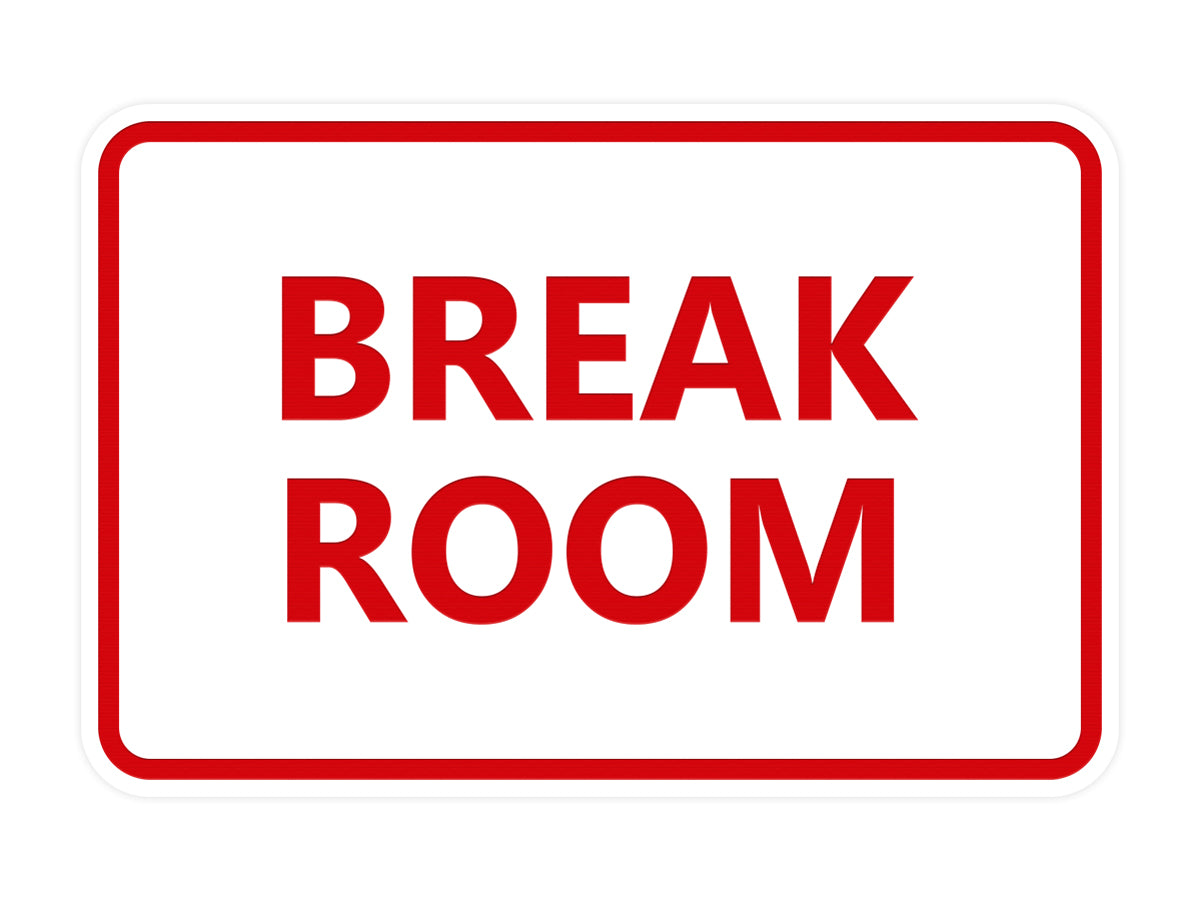 Signs ByLITA Classic Framed Break Room Sign