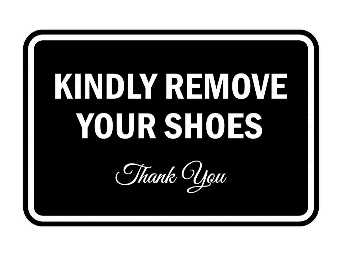 Signs ByLITA Classic Framed Kindly Remove Your Shoes