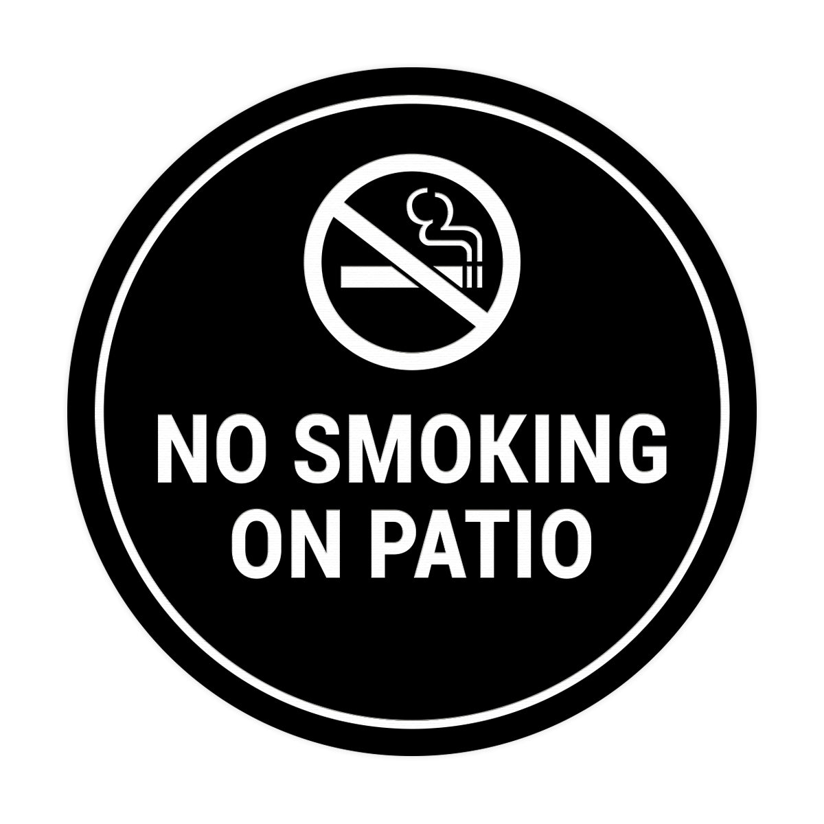 Signs ByLITA Circle No Smoking on Patio Sign