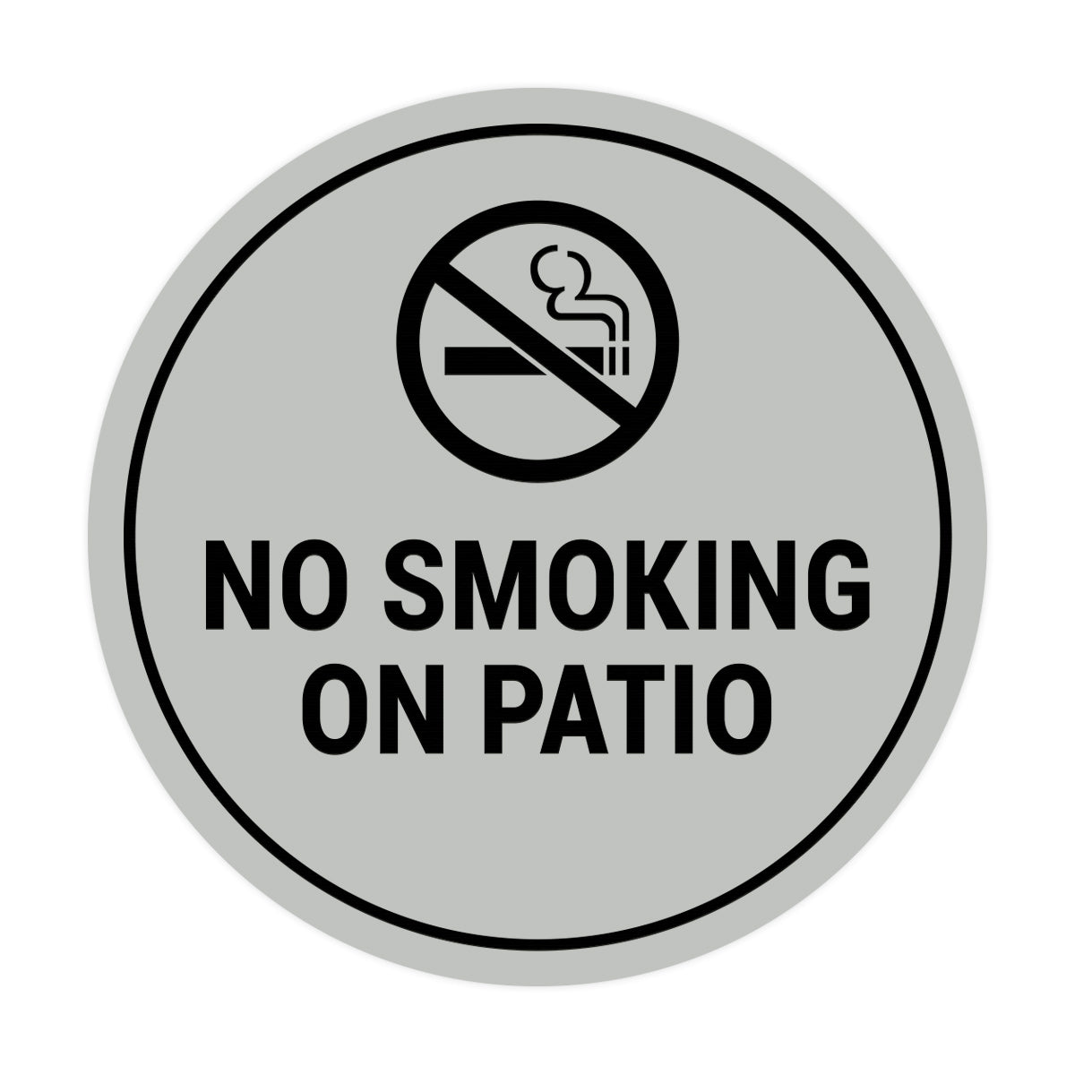 Signs ByLITA Circle No Smoking on Patio Sign