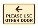 Signs ByLITA Classic Framed Please Use Other Door Left Arrow Sign
