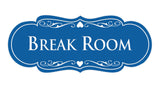 Signs ByLITA Designer Break Room Sign