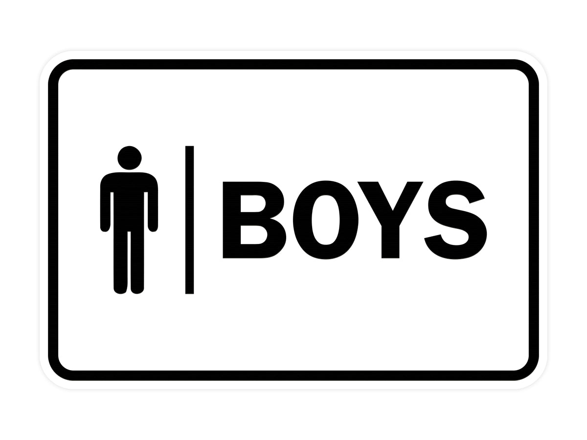 Signs ByLITA Classic Boys (male bathroom icon) Sign