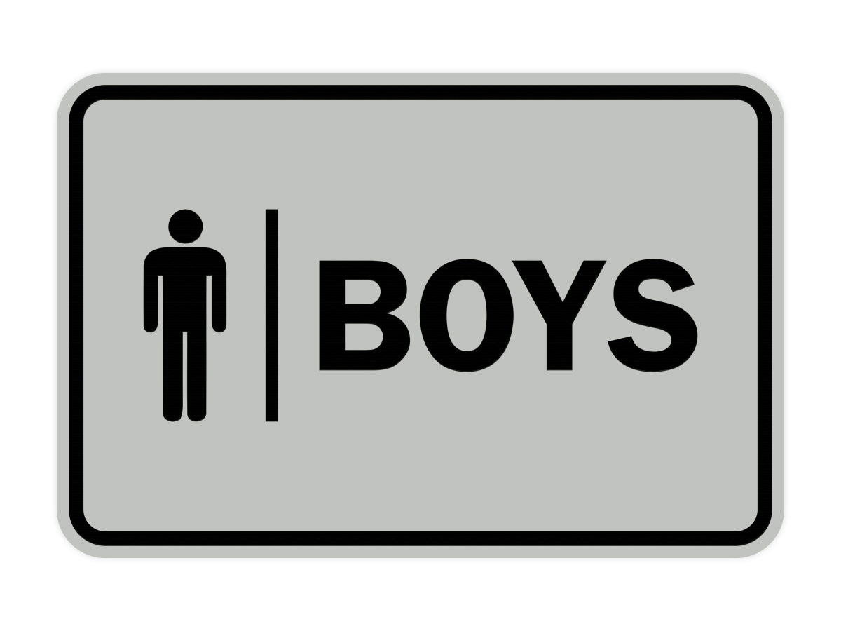 Signs ByLITA Classic Boys (male bathroom icon) Sign