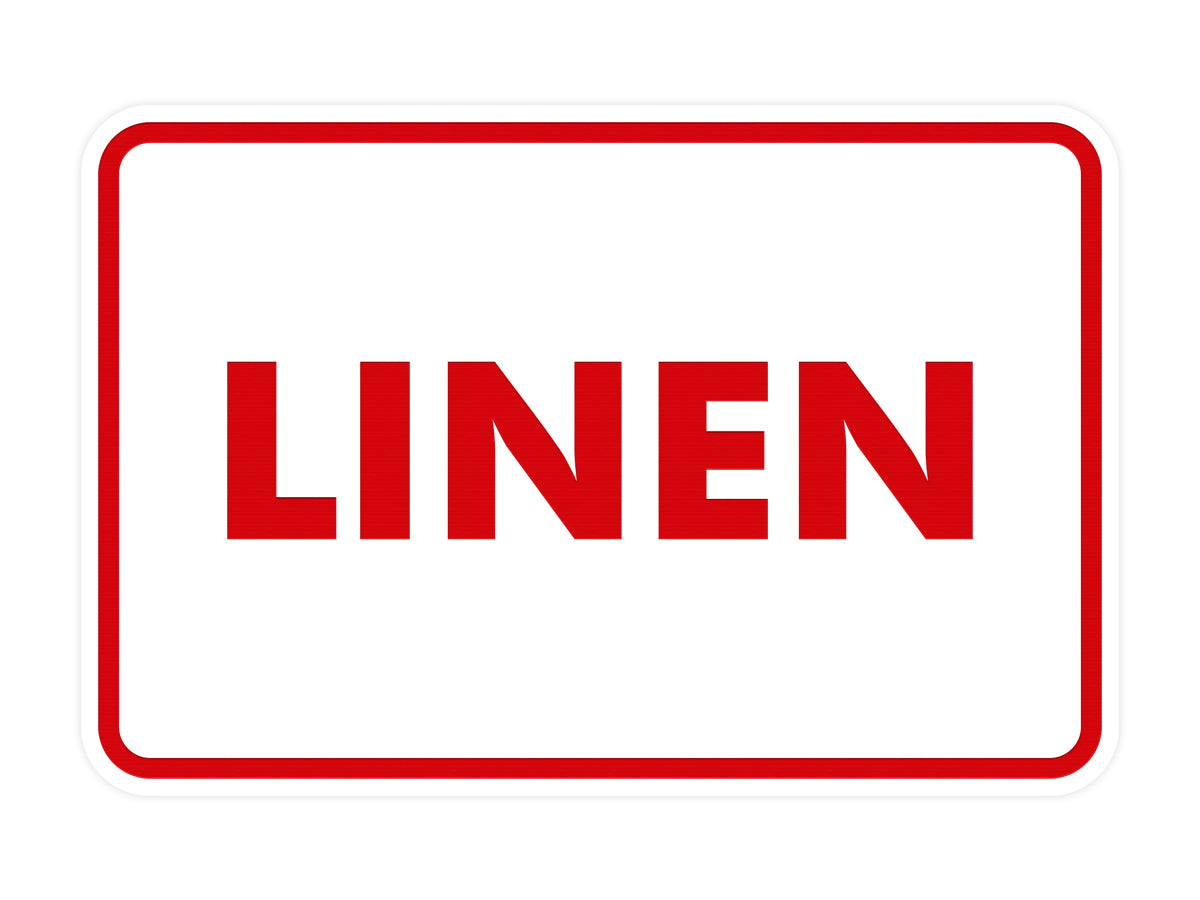 Signs ByLITA Classic Linen Sign with Adhesive Tape, Mounts On Any Surface, Weather Resistant, Indoor/Outdoor Use